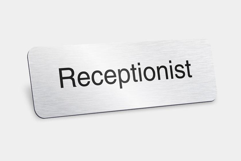 Printed Badges - Receptionist Badges (Pack Of 5)