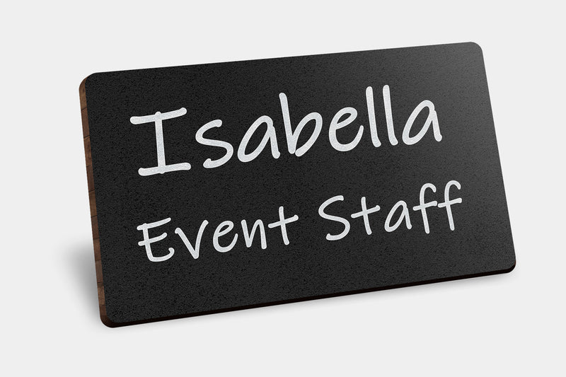 Blank Chalkboard Bamboo Badges (Pack of 5)