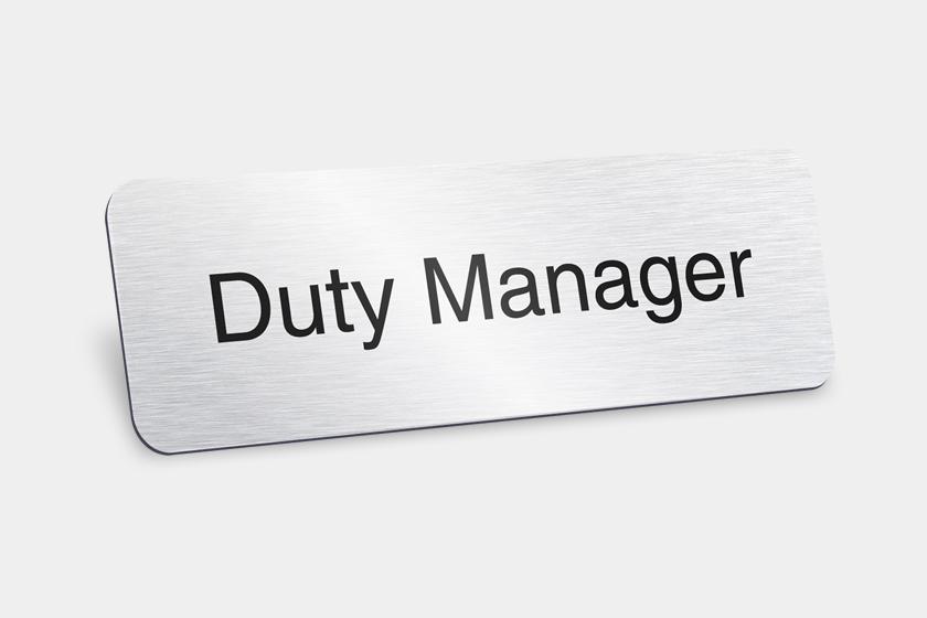 Duty Manager Badges – Pack of 5 – MelubaBadges