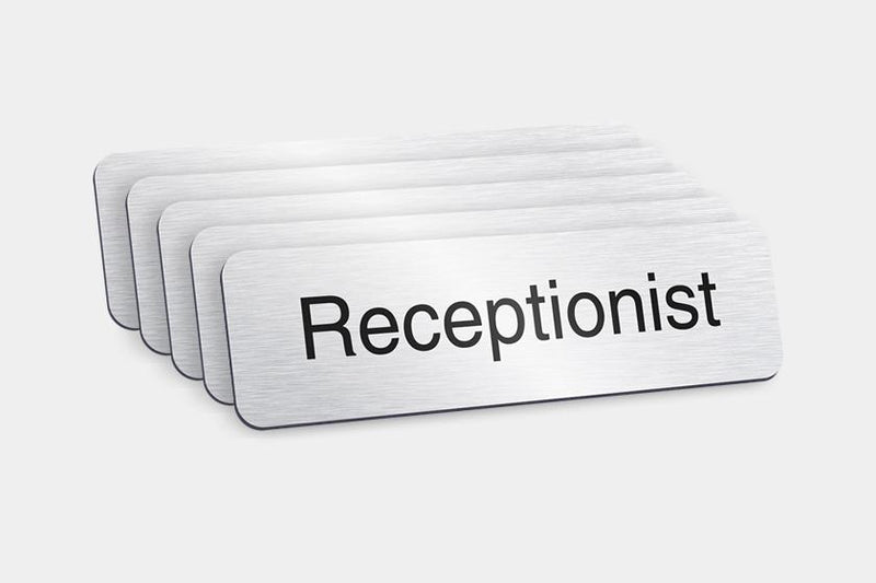 Receptionist Name Badges | Pack of 5 Staff Badges – MelubaBadges