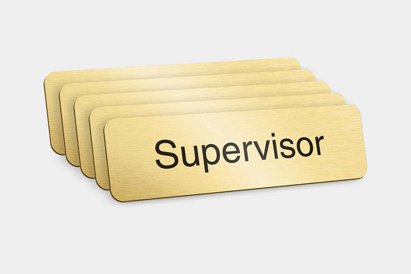 Supervisor Name Badges | Pack of 5 Staff Badges – MelubaBadges