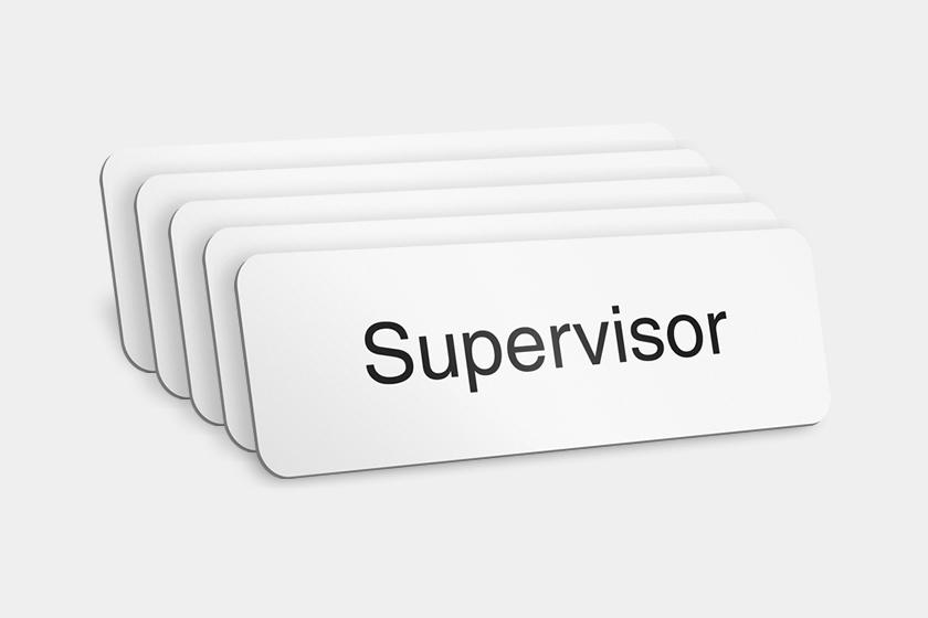 Supervisor Name Badges | Pack of 5 Staff Badges – MelubaBadges