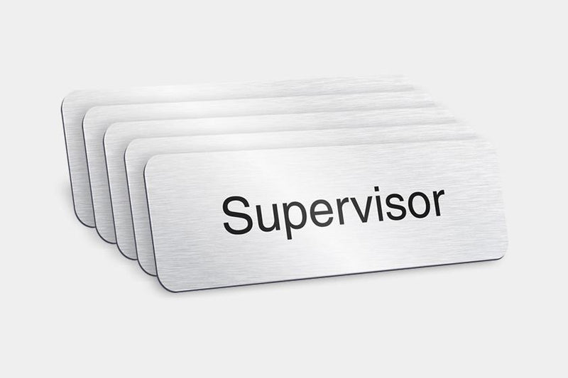 Supervisor Name Badges | Pack of 5 Staff Badges – MelubaBadges