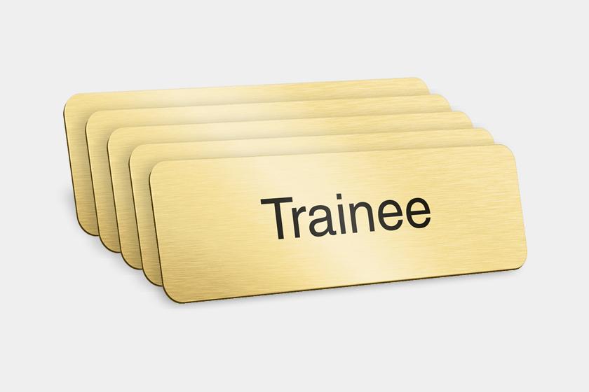 Trainee Name Badges | Pack of 5 Staff Badges – MelubaBadges