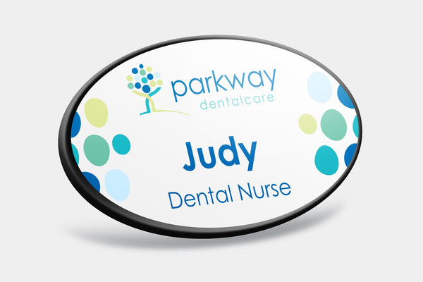 Name Badges - Oval Framed Name Badges