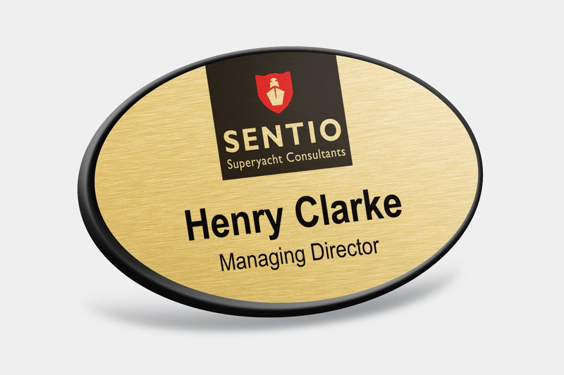 Name Badges - Oval Framed Name Badges