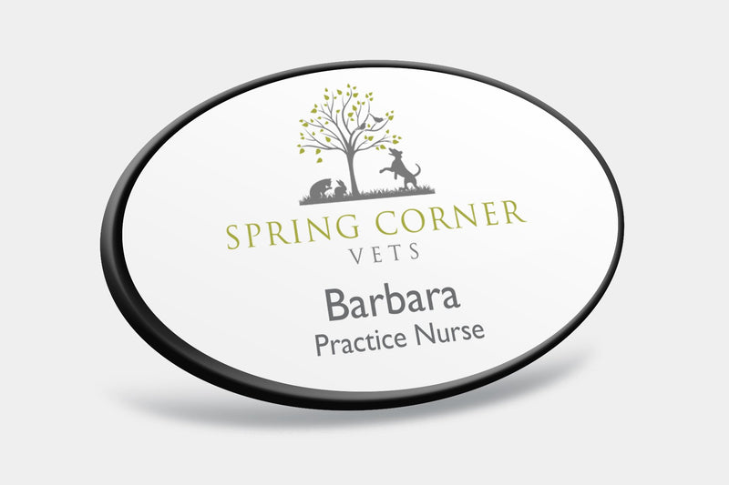 Name Badges - Oval Framed Name Badges