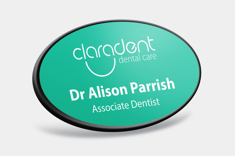 Name Badges - Oval Framed Name Badges