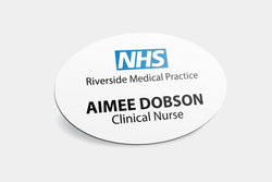 Name Badges - Oval Metal Name Badges