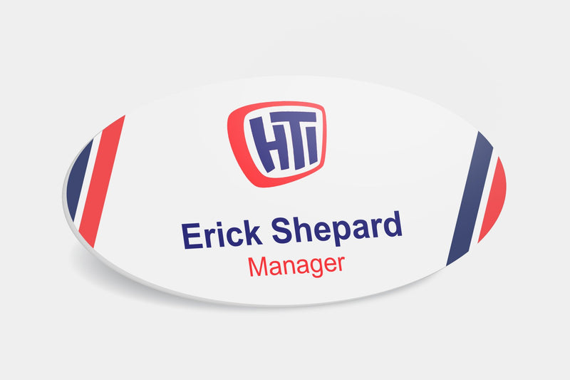 Name Badges - Oval Plastic Name Badge