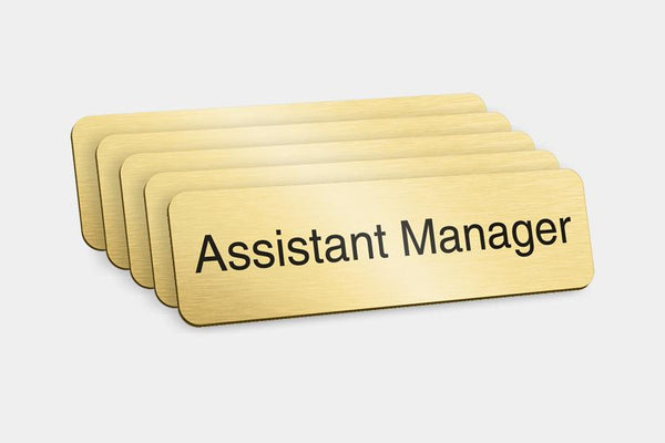 Printed Badges - Assistant Manager Badges (Pack Of 5)