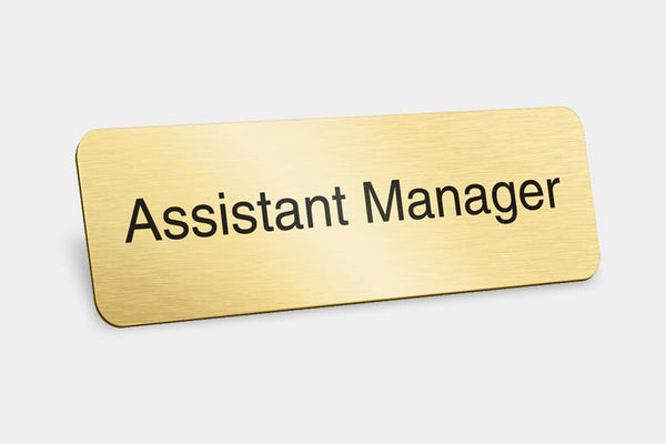 Printed Badges - Assistant Manager Badges (Pack Of 5)