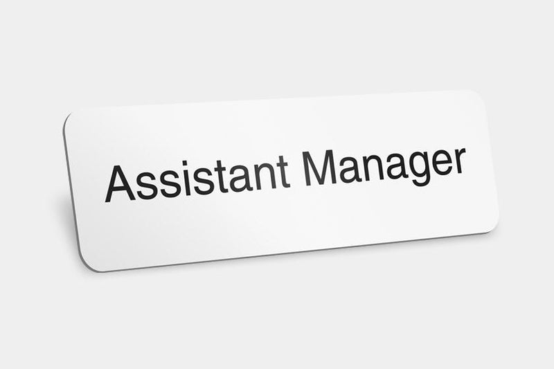 Printed Badges - Assistant Manager Badges (Pack Of 5)