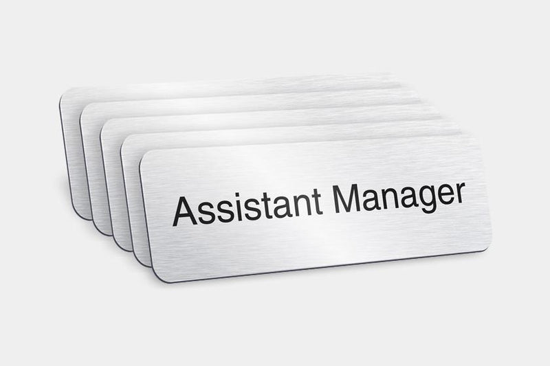 Printed Badges - Assistant Manager Badges (Pack Of 5)