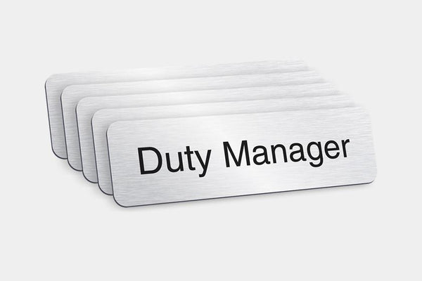 Printed Badges - Duty Manager Badges (Pack Of 5)