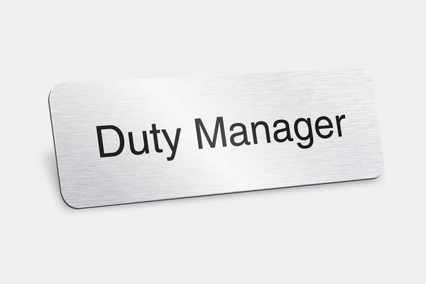 Printed Badges - Duty Manager Badges (Pack Of 5)