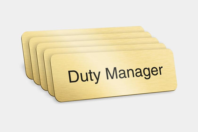 Printed Badges - Duty Manager Badges (Pack Of 5)