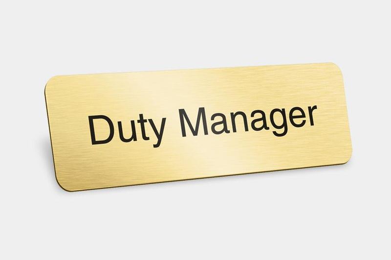 Printed Badges - Duty Manager Badges (Pack Of 5)