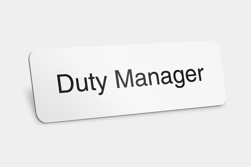 Printed Badges - Duty Manager Badges (Pack Of 5)