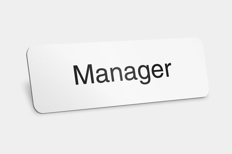 Printed Badges - Manager Badges (Pack Of 5)