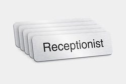 Printed Badges - Receptionist Badges (Pack Of 5)