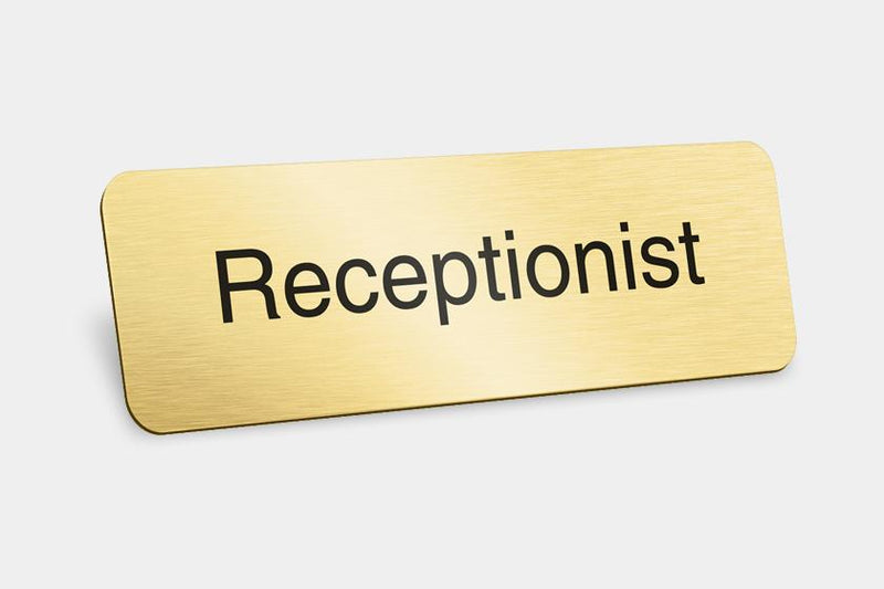 Printed Badges - Receptionist Badges (Pack Of 5)