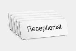 Printed Badges - Receptionist Badges (Pack Of 5)