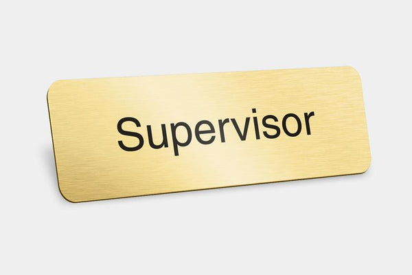 Printed Badges - Supervisor Badges (Pack Of 5)