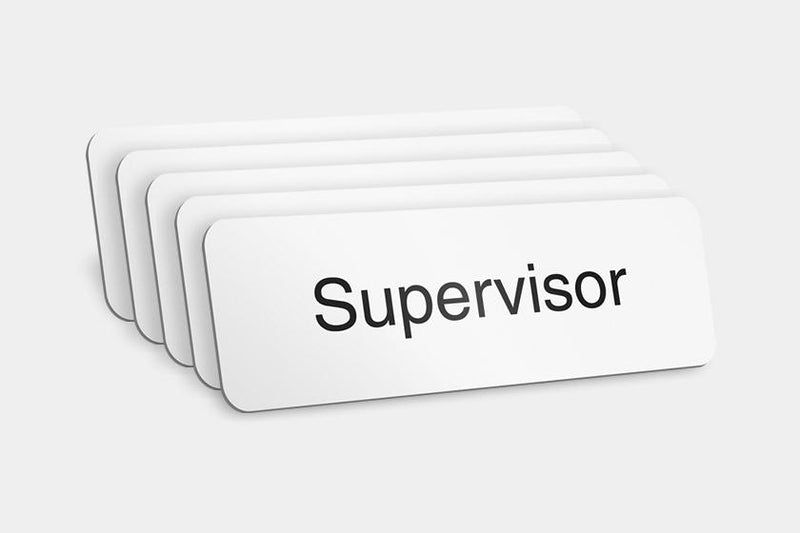 Printed Badges - Supervisor Badges (Pack Of 5)