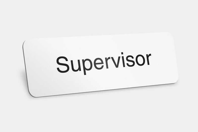 Printed Badges - Supervisor Badges (Pack Of 5)