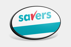 Reusable Name Badges - Oval Framed Reusable Name Badges