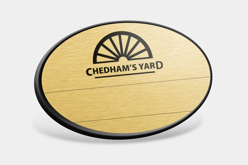 Reusable Name Badges - Oval Framed Reusable Name Badges