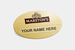 Reusable Name Badges - Oval Metal Reusable Name Badges