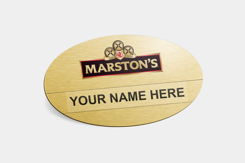 Reusable Name Badges - Oval Metal Reusable Name Badges