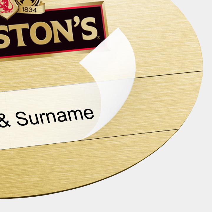 Reusable Name Badges - Oval Metal Reusable Name Badges