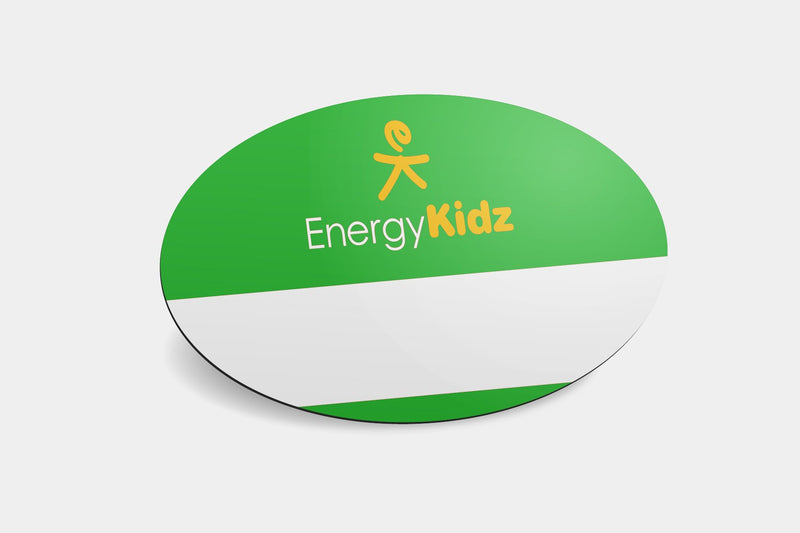 Reusable Name Badges - Oval Metal Reusable Name Badges