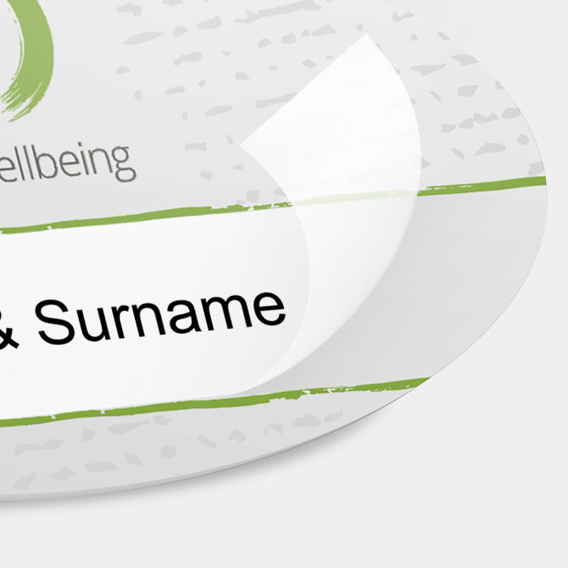 Reusable Name Badges - Oval Plastic Reusable Name Badge