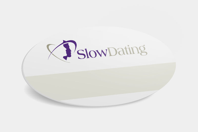 Reusable Name Badges - Oval Plastic Reusable Name Badge